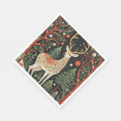 Midnight Forest Christmas Deer Serviette (Ecke)