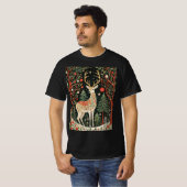 Midnight Forest Christmas Deer T-Shirt (Vorne ganz)