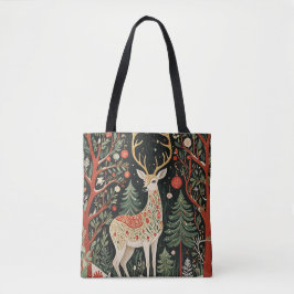 Midnight Forest Christmas Deer Tasche