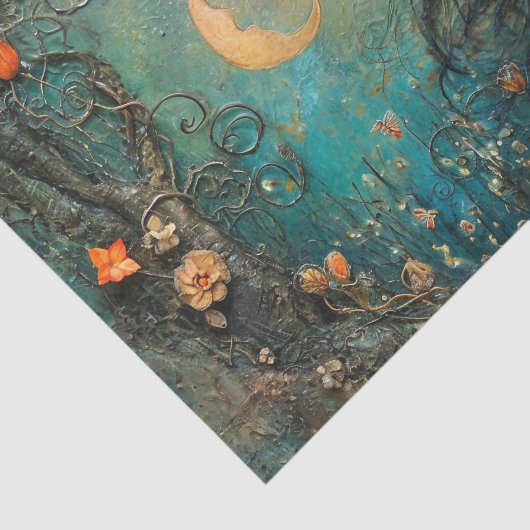 MIDNIGHT FOREST FAIRE DECOUPAGE SEIDENPAPIER (Ausschnitt)