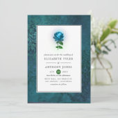 Midnight Forest Wedding Einladung (Stehend Vorderseite)