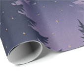 Midnight Forest Wrapping Paper – Starry Night Pine Geschenkpapier (Rolleneckpunkt)