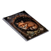 Midnight Fox Spiral Foto Notebook Notizblock (Rechte Seite)