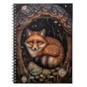 Midnight Fox Spiral Foto Notebook Notizblock (Vorderseite)