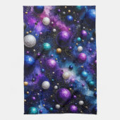 Midnight Galaxy Poly Blasen  Geschirrtuch (Vertikal)