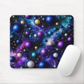 Midnight Galaxy Poly Blasen Mousepad (Mit Mouse)
