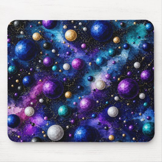 Midnight Galaxy Poly Blasen Mousepad (Vorne)