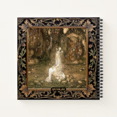 Midnight Garden Black Mycology John Bauer Square Notizblock (Rückseite)