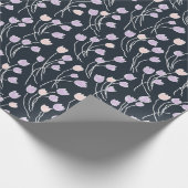 Midnight Garden Dark Navy Floral Boutique Geschenkpapier (Ecke)