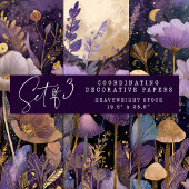 MIDNIGHT GARDEN DEKORATIVE PAPIER SET