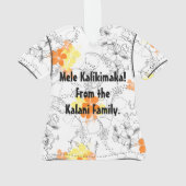 Midnight Garden Hawaiian Hibiskus Aloha Shirt Ornament (Rückseite)