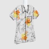 Midnight Garden Hawaiian Hibiskus Aloha Shirt Ornament (Vorderseite)