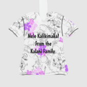 Midnight Garden Hawaiian Hibiskus Aloha Shirt Ornament (Rückseite)