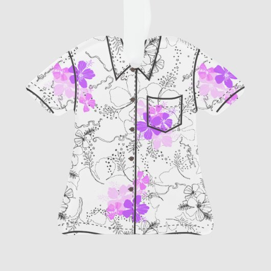Midnight Garden Hawaiian Hibiskus Aloha Shirt Ornament (Vorderseite)