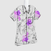 Midnight Garden Hawaiian Hibiskus Aloha Shirt Ornament (Vorderseite)
