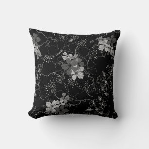 Midnight Garden Hawaiian Hibiskus Floral Kissen