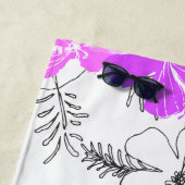 Midnight Garden Hawaiian Hibiskus Floral Violet Strandtuch (Beispiel)