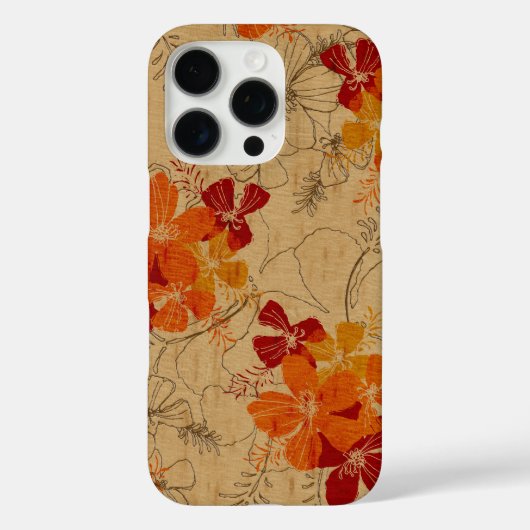 Midnight Garden Hawaiian Imitats Wood Red Case-Mate iPhone Hülle (Rückseite)