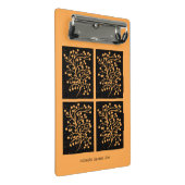 Midnight Garden Line Golden Amber Mini Klemmbrett (Schrägansicht)