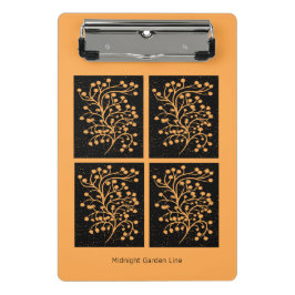 Midnight Garden Line Golden Amber Mini Klemmbrett