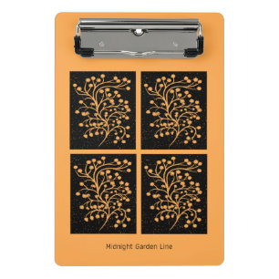 Midnight Garden Line Golden Amber Mini Klemmbrett