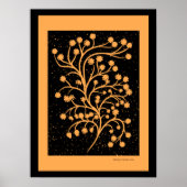 Midnight Garden Line Golden Amber Poster (Vorne)