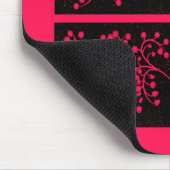 Midnight Garden Line Himbeerblüte Mousepad (Ecke)