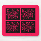 Midnight Garden Line Himbeerblüte Mousepad (Vorne)
