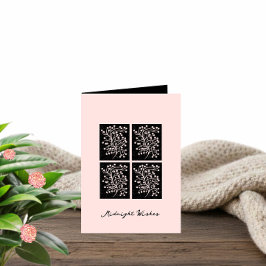 Midnight Garden Line Soft Pink Geburtstag Karte