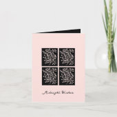 Midnight Garden Line Soft Pink Geburtstag Karte (Vorderseite)