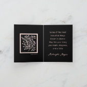 Midnight Garden Line Soft Pink Geburtstag Karte (Innenseite)