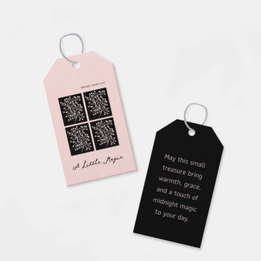 Midnight Garden Line Soft Pink Geschenkanhänger