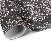 Midnight Garden Line Soft Pink Geschenkpapier (Rolleneckpunkt)