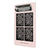 Midnight Garden Line Soft Pink Mini Klemmbrett (Gewinkelt2)