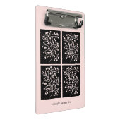 Midnight Garden Line Soft Pink Mini Klemmbrett (Schrägansicht)