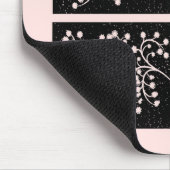 Midnight Garden Line Soft Pink Mousepad (Ecke)