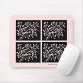 Midnight Garden Line Soft Pink Mousepad (Mit Mouse)