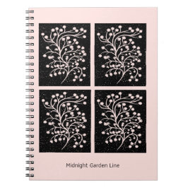 Midnight Garden Line Soft Pink Notizblock