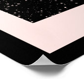 Midnight Garden Line Soft Pink Poster (Ecke)