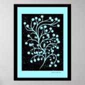 Midnight Garden Line Türkis Nebel Poster (Vorne)