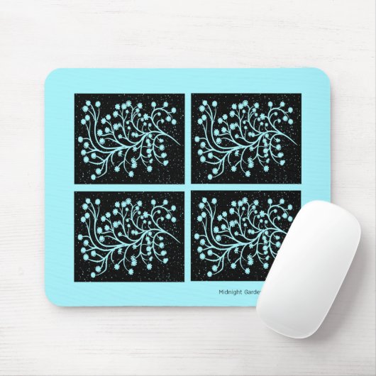 Midnight Garden Line Türkisnebel Mousepad (Mit Mouse)