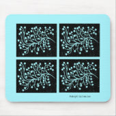 Midnight Garden Line Türkisnebel Mousepad (Vorne)