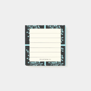 Midnight Garden Line Türkisnebel Post-it Klebezettel