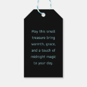 Midnight Garden Line Turquoise Mist Geschenkanhänger (Rückseite)