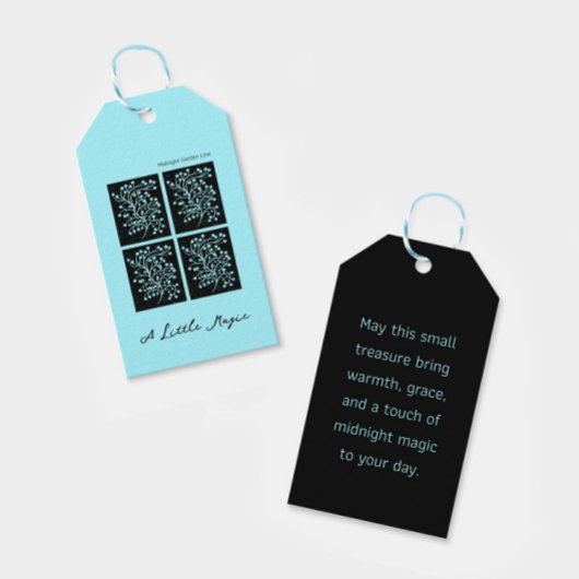 Midnight Garden Line Turquoise Mist Geschenkanhänger