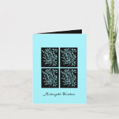 Midnight Garden Line Turquoise Mist Karte (Vorderseite)