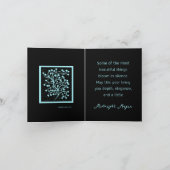 Midnight Garden Line Turquoise Mist Karte (Innenseite)