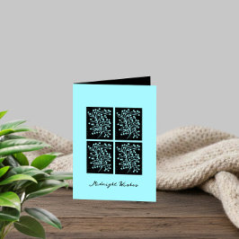 Midnight Garden Line Turquoise Mist Karte