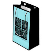 Midnight Garden Line Turquoise Mist Kleine Geschenktüte (Vorderseite Schrägansicht)