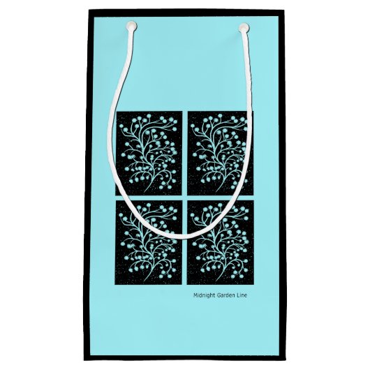 Midnight Garden Line Turquoise Mist Kleine Geschenktüte (Vorderseite)
